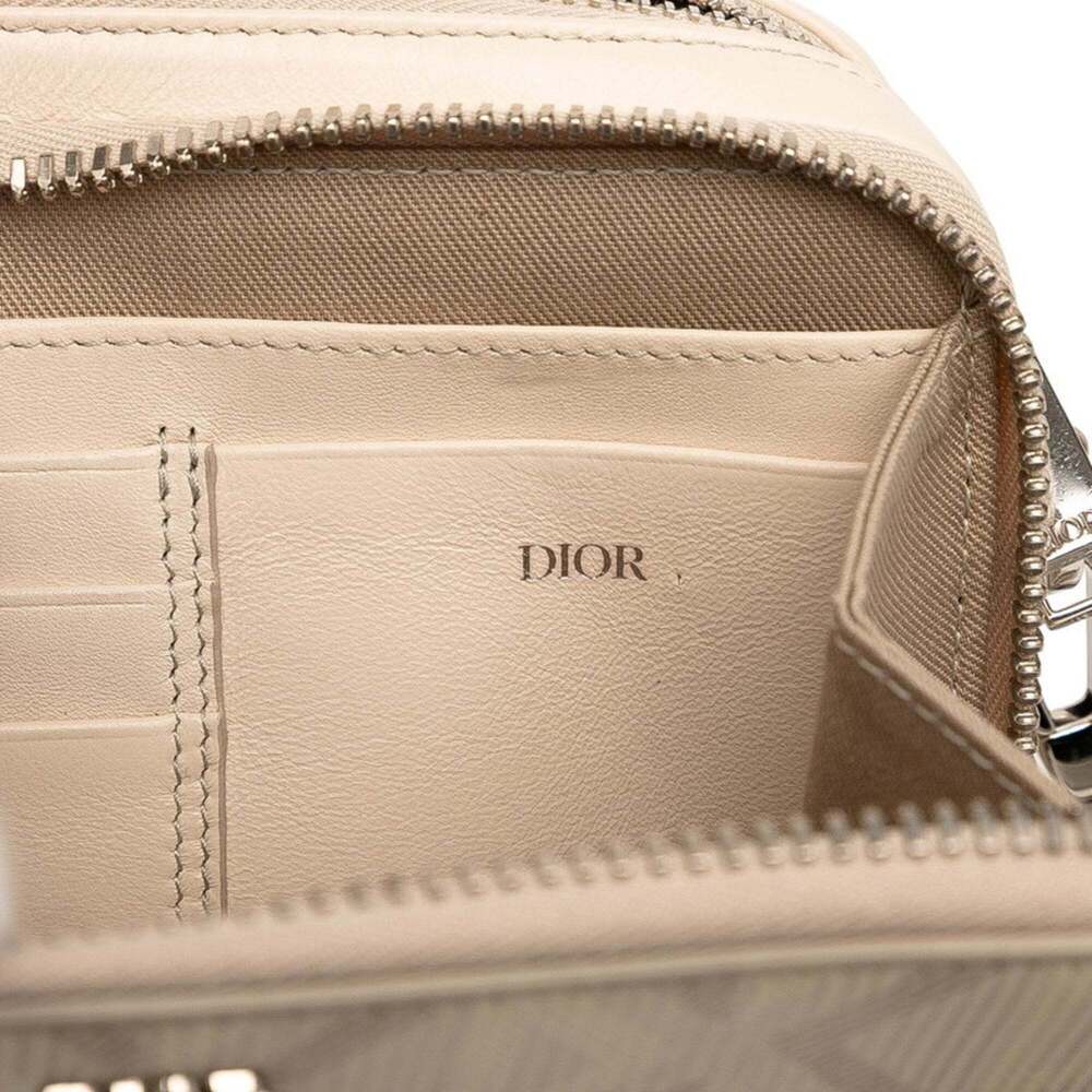 CHRISTIAN DIOR Cream Diamond Leather Shoulder Bag - Picture 5 of 7